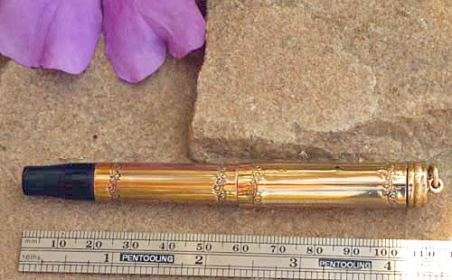 PARKER # 49 LUCKY CURVE FOUNTAIN PEN W/ GOLD FILLED OVERLAY